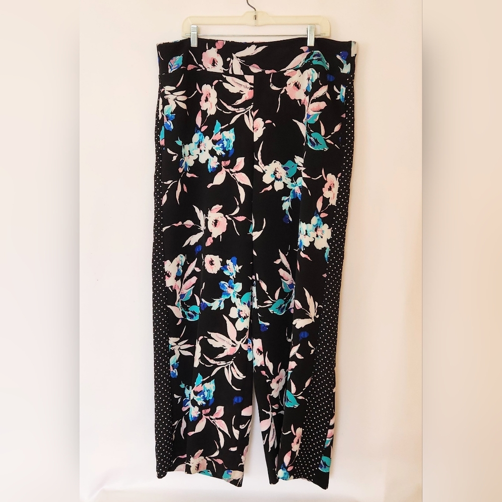 1Lane Bryant Floral Wide Leg Pull On Pant womens size 18/20